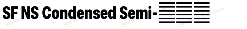 SF NS Condensed Semi字体转换